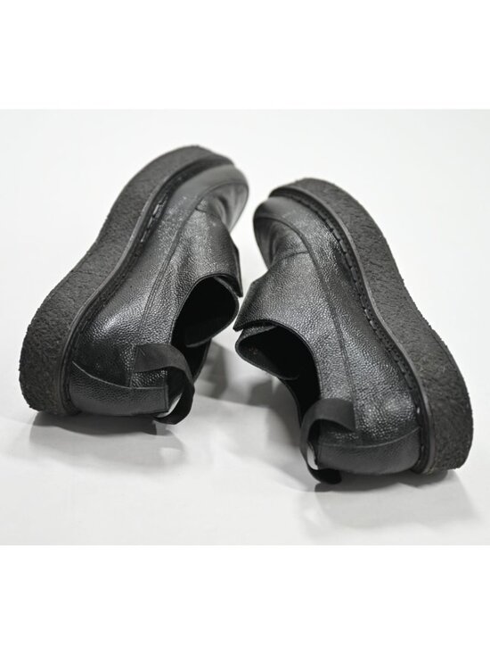 FAQTORY Polished Leather Laceless Derby Shoes In Black main image 5